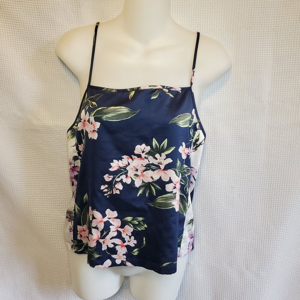 Victoria's Secret Sz XS floral Tropical Camisole Top Blouse Sexy Summer Cami